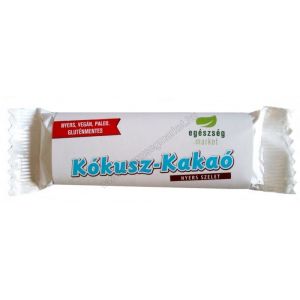 Egészségmarket kókusz-kakaó nyers szelet