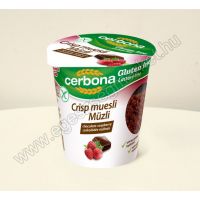 Cerbona gluténmentes málnás csokoládés müzli pohárban 50g OÉTI:K/246/2015
